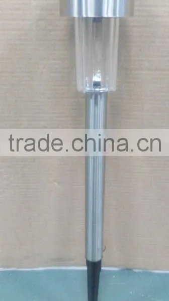 White Led Stainless Steel Tube Solar Light Garden Outdoor photo-5
