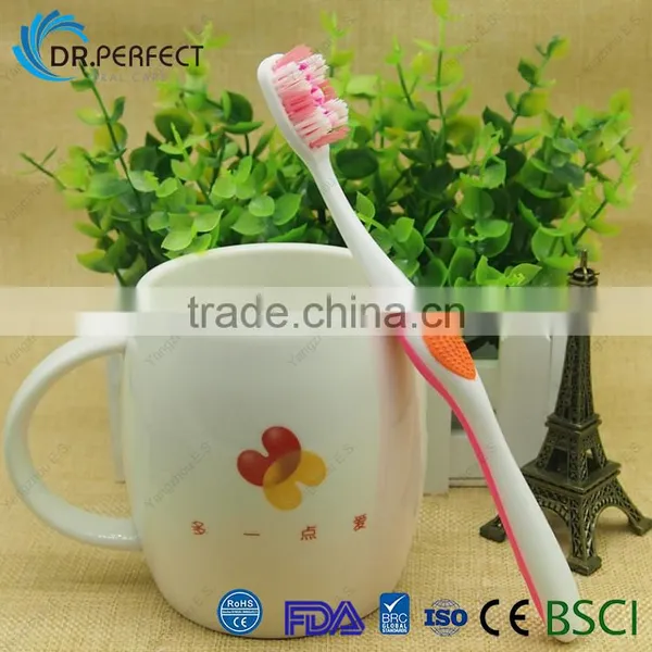 Soft Rubber Handle Toothbrush With Tongue Cleaner Teeth Care For People photo-5