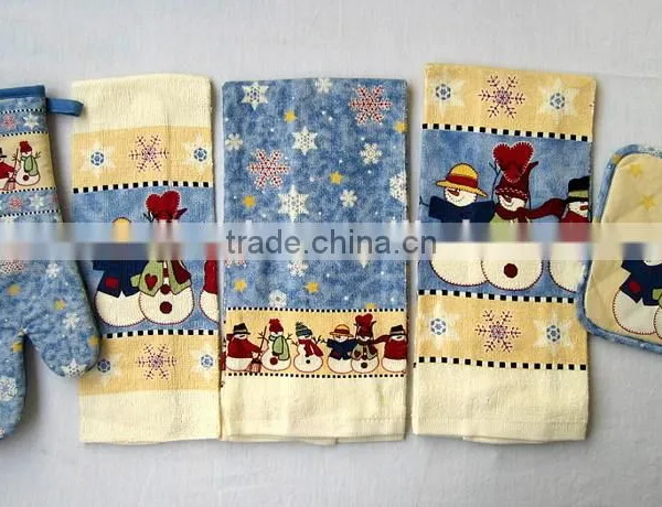 Christmas Gifts Kichen Textlie Sets Apron Sets Oven Glove Sets Tea Towel Sets