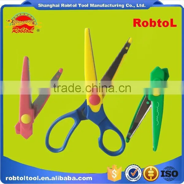 Children School Safety Scissors 3 Head Interchangeable Replaceable Diy Art Student Office Kids Hand Scissors