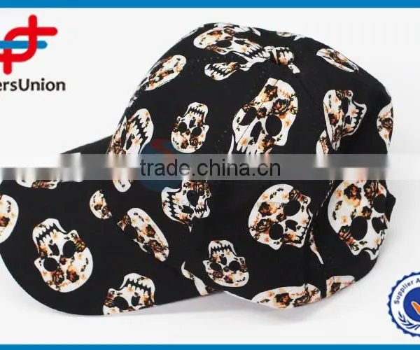 2017 New Product Best Seller Printed Customized Logo 100% Polyester Skull Cap photo-2