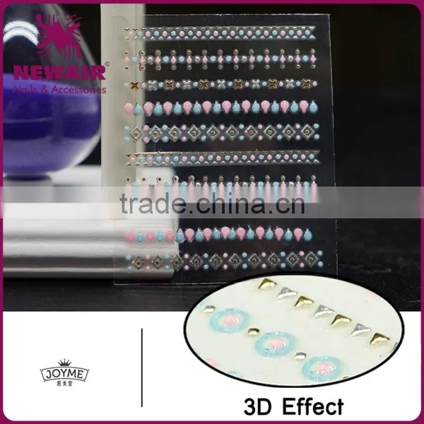 New Air 3D Metallic Gold And Silver Nail Stickers photo-5