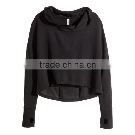 Wholesale Custom Women's Cropped Top Hoodie photo-2