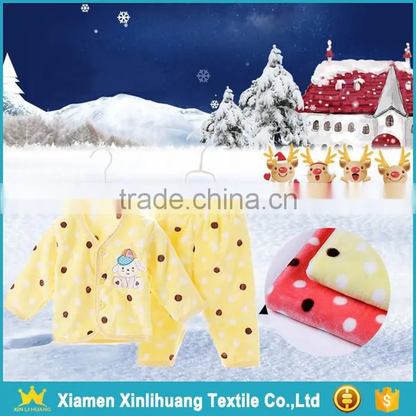 Wholesale Super Soft Knit Printed Flannel Fabric for Babies Clothing photo-2