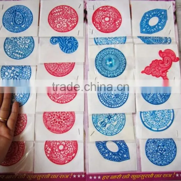 Palm HENNA Mehndi TATTOO STENCIL Rubber Reusable photo-2