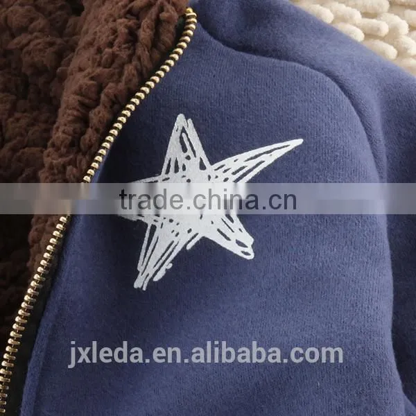 2016custom Printer Children Thicken Zipper Jacket photo-4