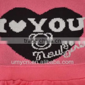 Lovely Girl's Jacquard Ruffle Edged Pullover Sweater photo-3