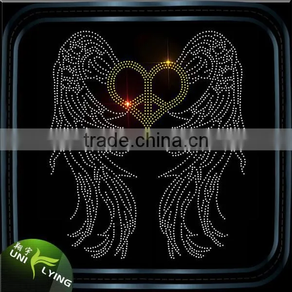 Rhinestone Transfer Iron on Angel Wings photo-3