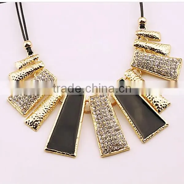F20090N Newest Design Jewelry Necklace Irregular Pattern Leather Cord Necklace photo-5