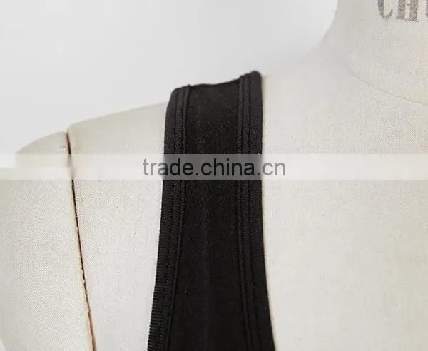 2017 New Fashion Design Customized Your Own Brand Logo Elastic Band 95%Cotton 5%Spandex Sport Crop Top Bralettes photo-6