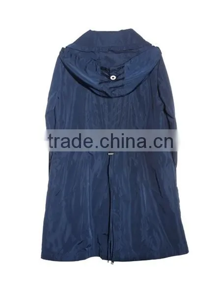 2014-2015 Beautiful Long Style Long Denim Coat for Women With Sheep Leather Trimming photo-5