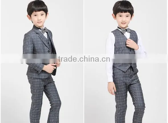 New Style Box Pattern Factory Price Boy Suit photo-3