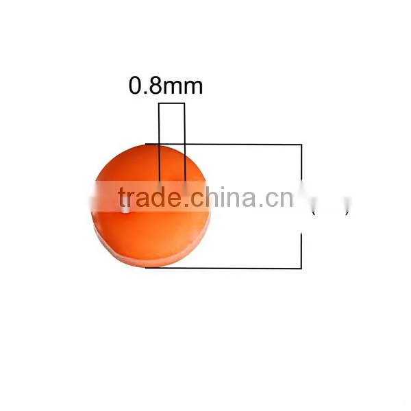 Resin Sewing Buttons Scrapbooking 2 Holes Round Orange-red 6mm Dia photo-2