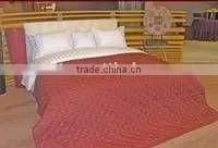 Red Mixed Linen/Cotton Bedding /Bed Linen