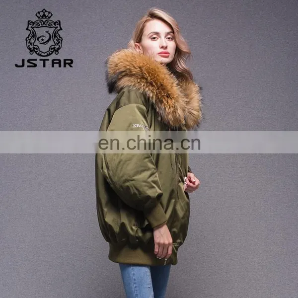 Best Warm Bomber Down Jacket With Raccoon Fur Collar photo-2