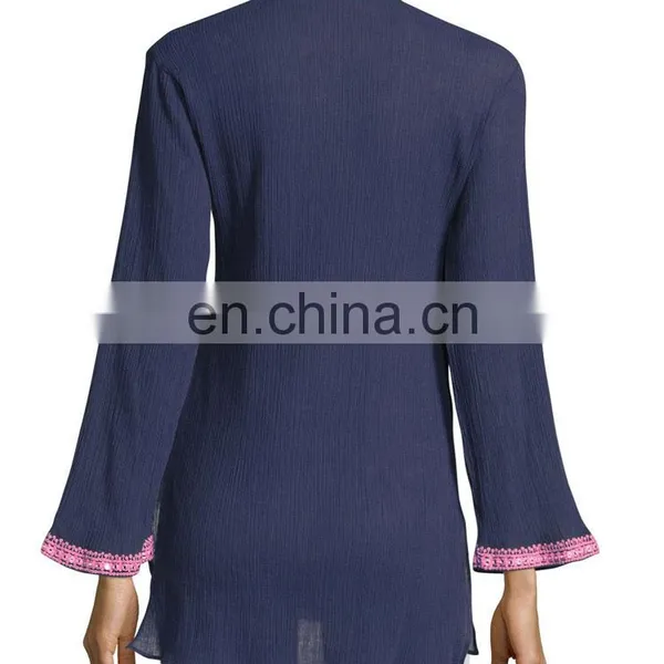 India Wholesale Cotton Embroidered Tunic photo-2