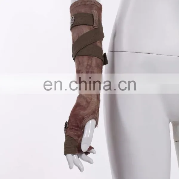 Steampunk Washout Long Brown Gloves photo-2