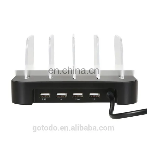 2017 Portable 4 Port Multi Usb Charge Box Tablet Cell Mobile Phone Charging Station photo-5