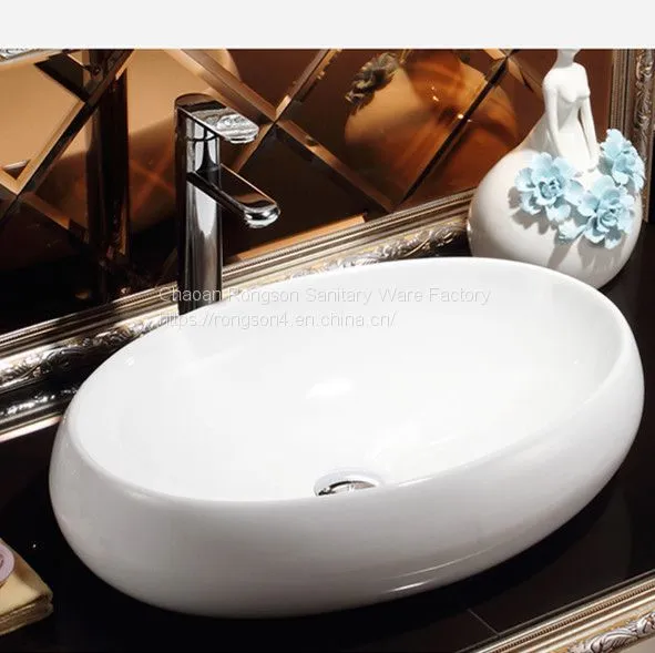 Bathroom Ceramic Modern Popular Used Round Shape Single Hole Table Top Art Wash Sink photo-2