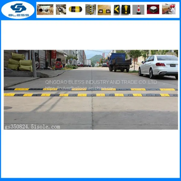 Good Quality Rubber Traffic Safety Driveway Road Hump Speed Bump photo-2