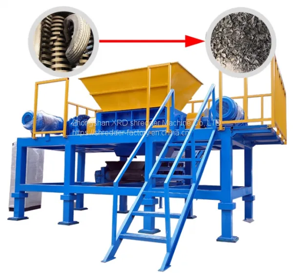 Low Prices Tires Crusher Recycling Machine XDR60 Shredded Rubber Tires Blade China Make Tire Shredder photo-2