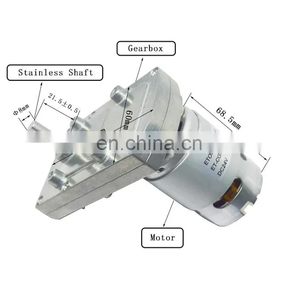 ETONM 100kg.cm High Torque Motor With Gear 12v