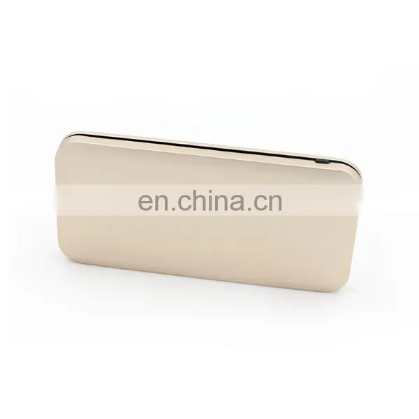 Oem Logo Print Super Thin Metal Power Bank 8000mah Golden Oem Color Power Portable Charger photo-2