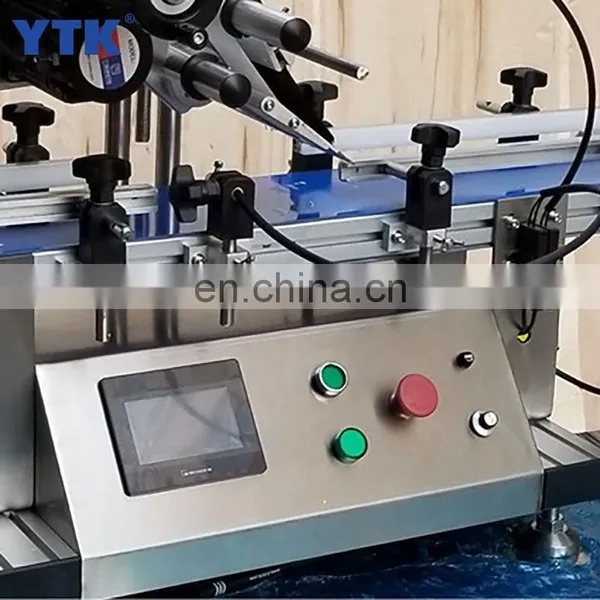 High Speed Top Desktop Adhesive Semi Automatic Flat Bottles Labeling Machine Flat Surface Label Applicator photo-5