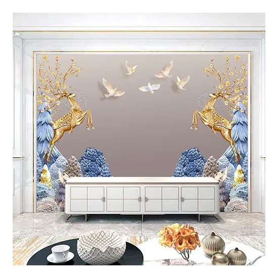 Forest Flower Designs Indoor Home Decor Wall Murals 4D 8D Wall Paper Murals Dropshipping photo-5