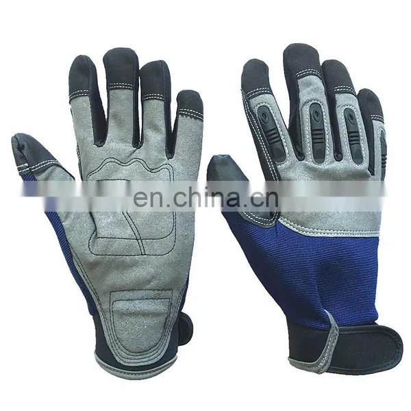 Best Quality Industrial Construction Synthetic Leather Mechanic Work Hand Gloves Safety Welding Gloves photo-2