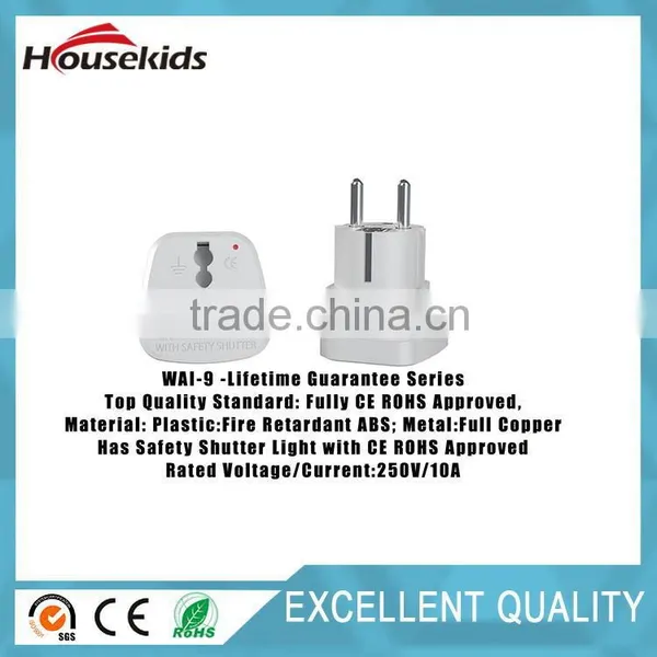 Schuko Plug Adapter Type E/F for Germany, France, Europe, Russia & More - High Quality - CE Certified - RoHS Compliant photo-2