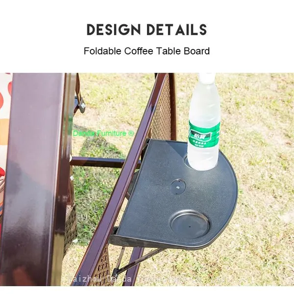 Factory Price Outdoor Furniture Wicker Rattan Three Seater Red Bean Swing Hanging Chair photo-3
