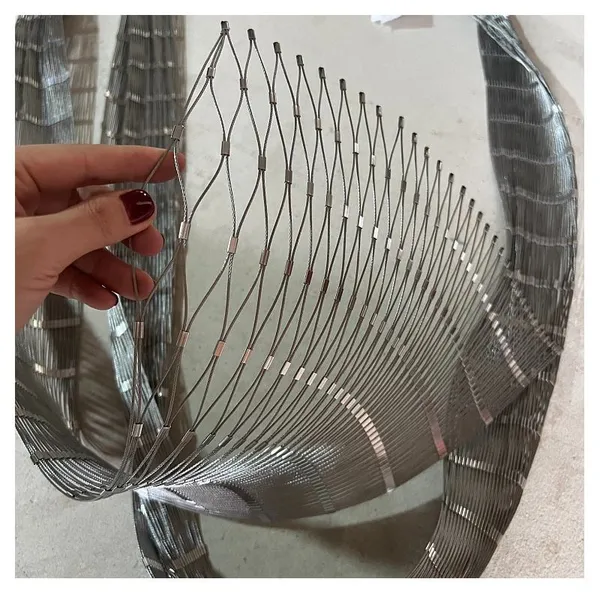 Stainless Steel Wire Woven Cable Rope Mesh Protection Fence Animal Cages Screen Mesh Wire Rope Cable Net photo-4