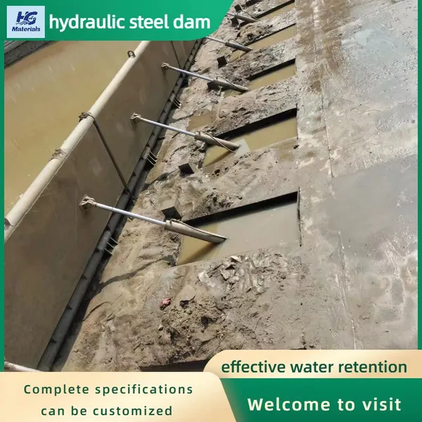 Hydraulic Bottom Shaft Steel Dam, Flap Gate, Large and Medium-sized Steel Structure Hydraulic Dam, River Weir