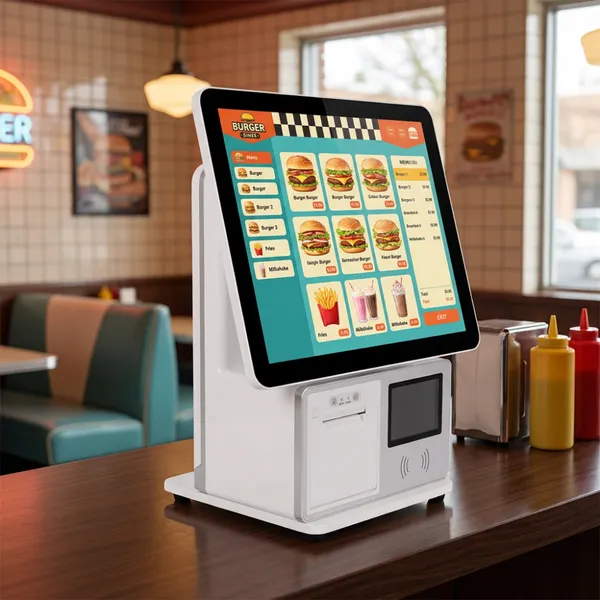 Aonpos APK21 NFC RFID Reader Checkout Station 15.6 Inch Touchscreen Self-service Kiosk Cinema Automated Checkout Station Windows Payment Kiosk photo-4
