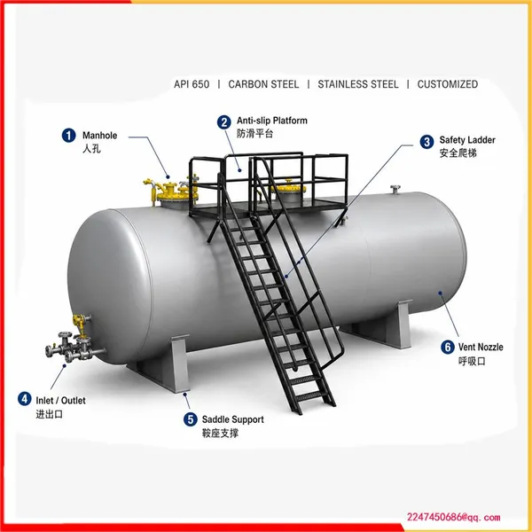 60m³ Above Ground Horizontal Gasoline Diesel Storage Tank Manufacturer | China Factory Direct