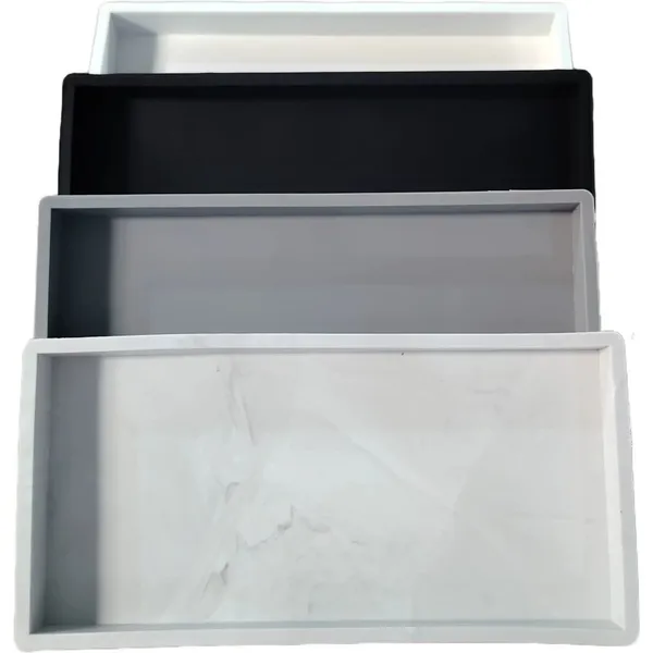 Silicone Vanity Tray Bathroom Organizer Countertop Dresser Tray for Jewelry Rings Keys Cosmetics Kitchen Sink Tray Sponge Holder photo-4