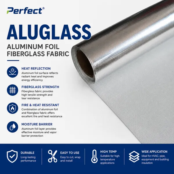 Aluminium Foil Laminate Fiberglass Cloth or Foil With Non Woven Fabric