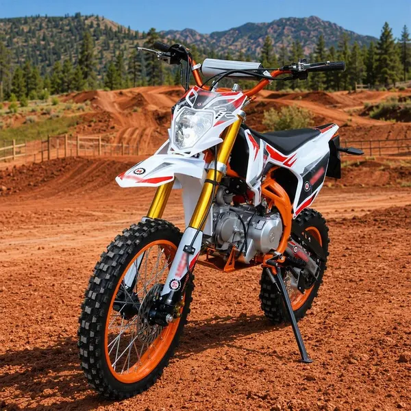 125cc Petrol Enduro Pit Bike 4 Stroke Engine Hydraulic Suspension Disc Brake Off Road Motocross Motorcycle