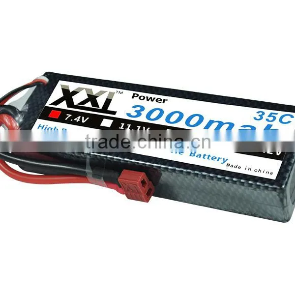 High-Rate Battery 3000mAh 7.4V for Airplane and Boat Models photo-2