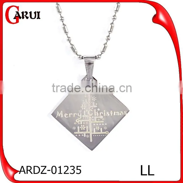 Merry Christmas Gold Jewelry Gift Pendant Necklace photo-2