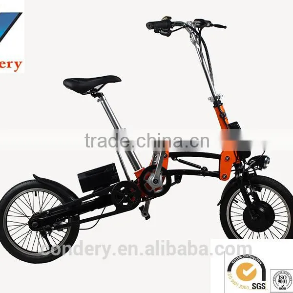 2016 New Electric Bike 14 Inch Electric Folding Bicycle 250W Electric Bicycle China Accept OEM photo-3