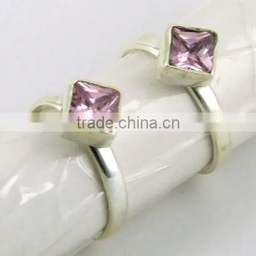 Stunning !! Pink CZ 925 Sterling Silver Jewelry, Fashion Silver Jewelry, Gemstone Silver Jewelry photo-6