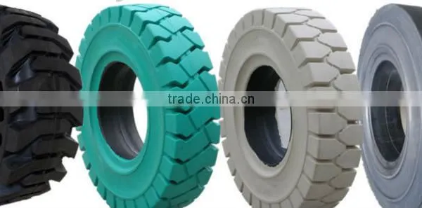 Good Durable and no Marking and Environmental Friendly Solid Tire photo-3