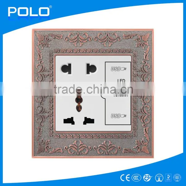 Multiple Socket With Usb Usb Wall Power Socket eu Type Wall Socket With Usb Port photo-2