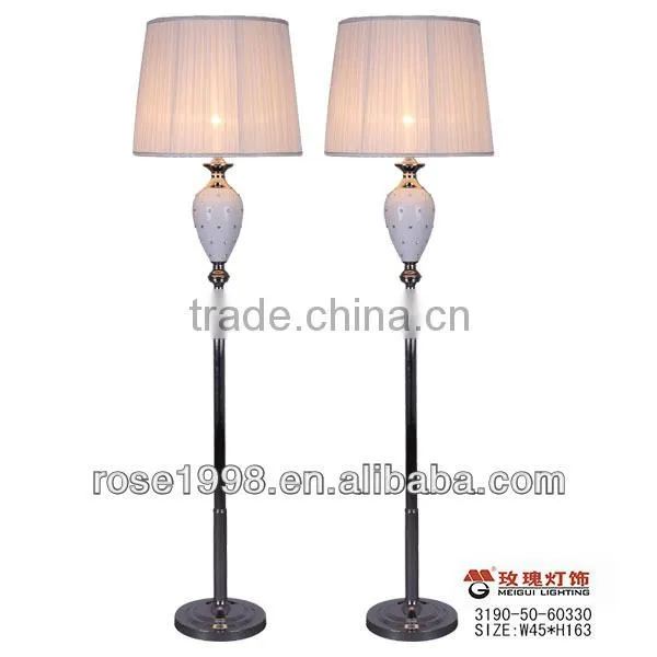 chrome metal standing lamp