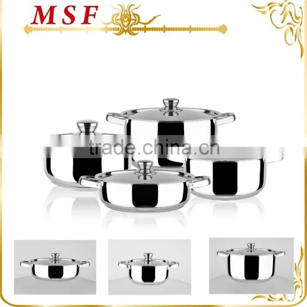 MSF-3997 8pcs Stainless Steel Cookware Set Composition 18cm 24cm 26cm Casserole 24*7cm Rice Cooker photo-2
