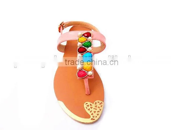 Fashion Lady Fancy Flat Heel Colorful Slippers photo-2