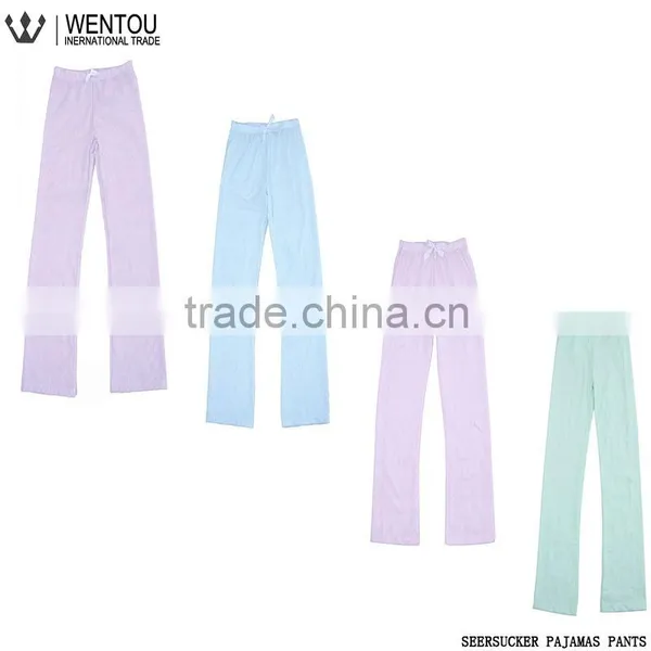 New Arrival Charmeuse Stripe Seersucker Pajama Pants photo-2