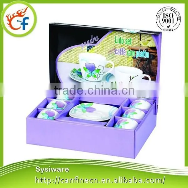 2015 Spring Fair New Design Fine Porcelain Tea Set With Flower Decal Printing,ceramic Tea Cup and Saucer photo-3